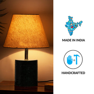 'Forest Trek' Handcrafted Table Lamp In Iron (16 Inch, Bottle Green)