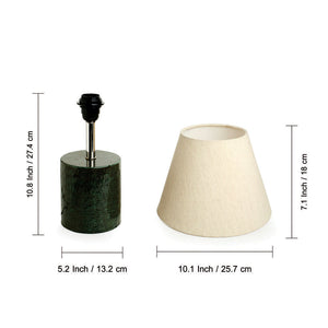 'Forest Trek' Handcrafted Table Lamp In Iron (16 Inch, Bottle Green)