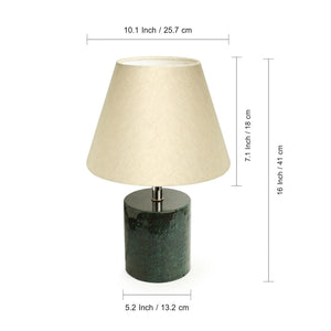'Forest Trek' Handcrafted Table Lamp In Iron (16 Inch, Bottle Green)