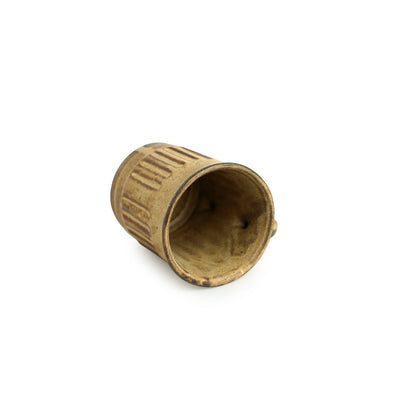 'Sea Shore Sips' Handcrafted Ceramic Tea & Coffee Mugs (Set of 2, 340 ML, Microwave Safe)