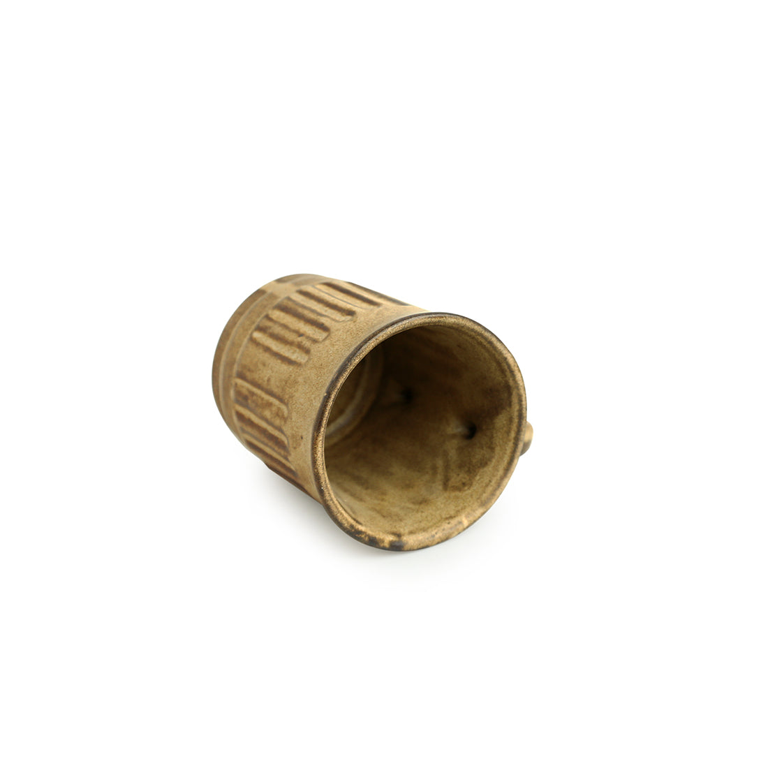 'Sea Shore Sips' Handcrafted Ceramic Tea & Coffee Mugs (Set of 2, 340 ML, Microwave Safe)