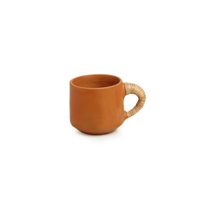 'Cane Heirloom' Coffee & Tea Cups in Terracotta (Set of 6, 140 ml)
