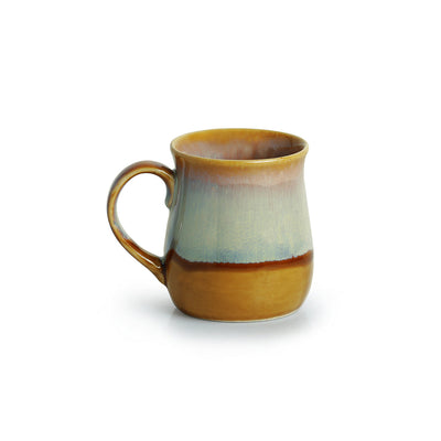 'The Milky-Way Canvas' Tea-Coffee & Milk Mug Dual-Glazed Studio Pottery In Ceramic (360 ML, Microwave Safe)
