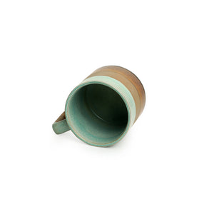 'Mint Chocolate' Hand Glazed Studio Pottery Tea & Coffee Mug In Ceramic (362 ML, Microwave Safe)