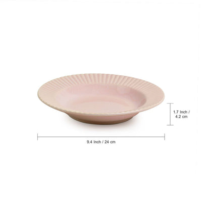 'Coral Reef' Dinner Plates In Ceramic (Set of 2, Hand Glazed Studio Pottery, Microwave Safe)