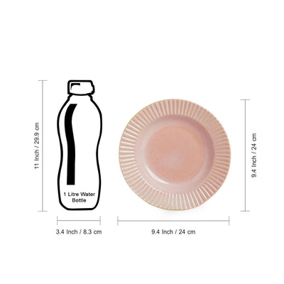 'Coral Reef' Dinner Plates In Ceramic (Set of 2, Hand Glazed Studio Pottery, Microwave Safe)