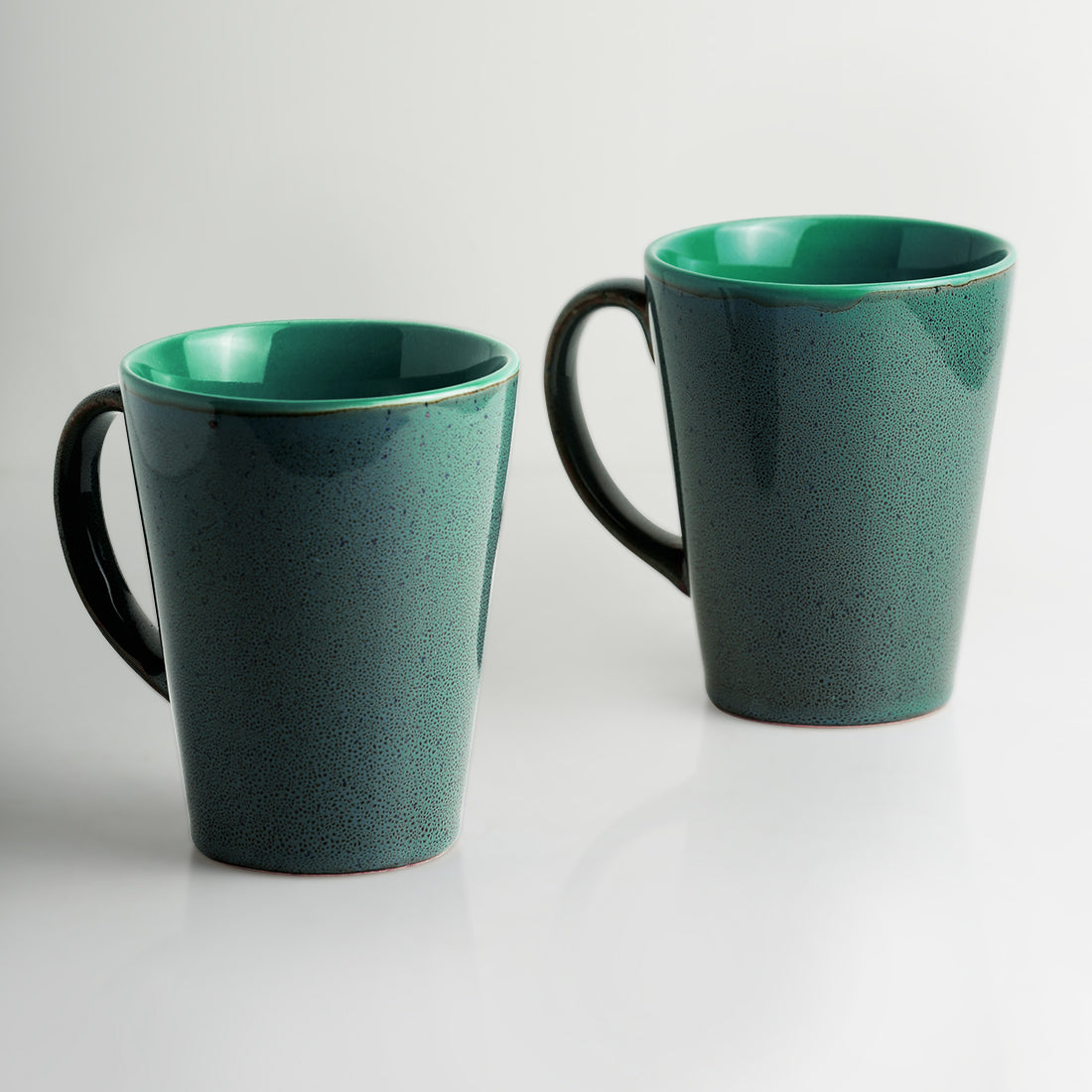 Blue - 'Blues Of Sky' Studio Pottery Glazed Coffee Mugs In Ceramic (Set Of 2)