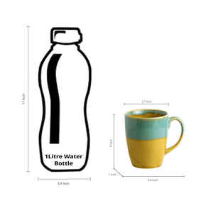 'River Rims' Studio Pottery Glazed Coffee Mugs In Ceramic (Set Of 2)