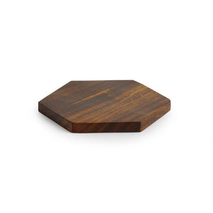 'Six Cornered Spring' Handcrafted Coasters In Sheesham Wood (Set Of 6)