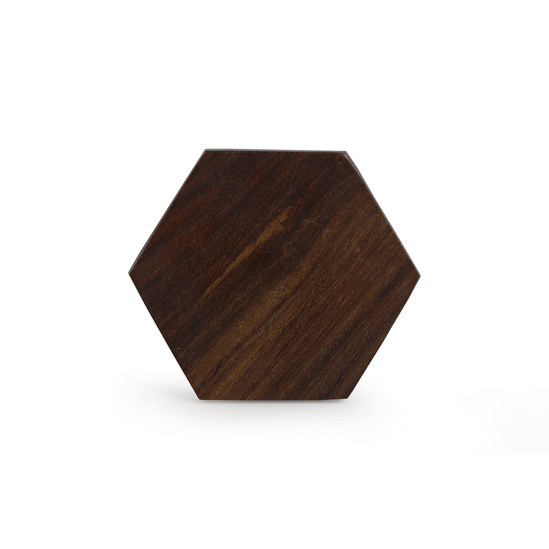 'Six Cornered Spring' Handcrafted Coasters In Sheesham Wood (Set Of 6)