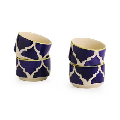 'Four dips of Morocco' Handpainted Chutney & Pickle Bowls In Ceramic (Set Of 4)