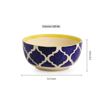 Blue - 'Two Mediterranean Bowls' Handpainted Serving Bowls In Ceramic (Set Of 2)