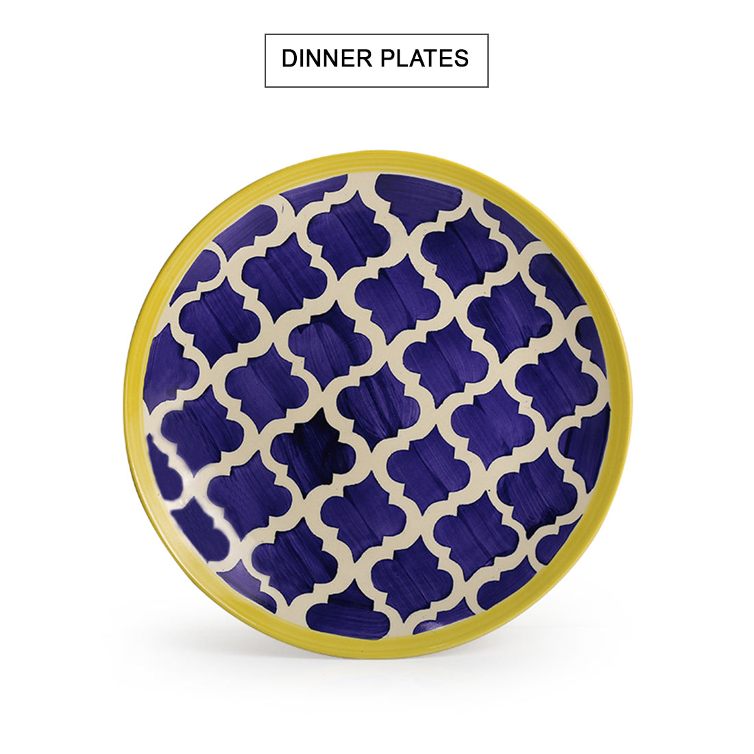 Blue - 'Moroccan Platter Pack' Handpainted Plate With Serving Bowl Set Of 2 In Ceramic