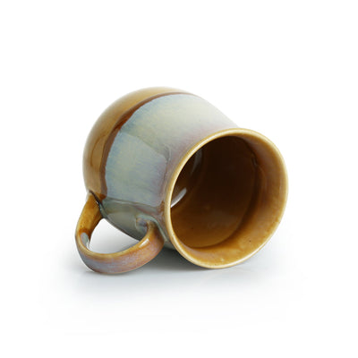 'The Milky-Way Canvas' Tea-Coffee & Milk Mugs Dual-Glazed Studio Pottery In Ceramic (Set Of 2)