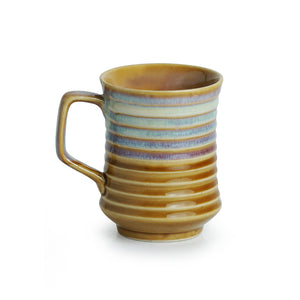 'Rings in the sky' Tea-Coffee & Milk Mugs Dual-Glazed Studio Pottery In Ceramic (Set Of 2)