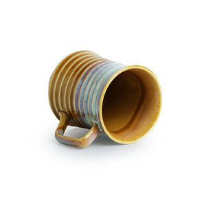 'Rings in the sky' Tea-Coffee & Milk Mugs Dual-Glazed Studio Pottery In Ceramic (Set Of 2)