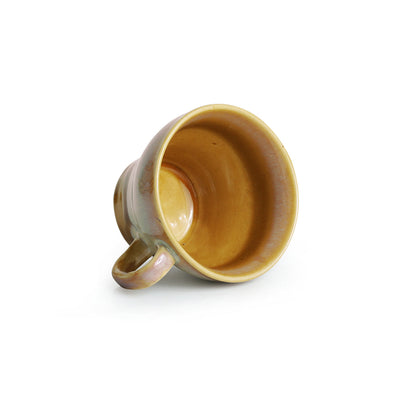 'A Universe in Chai' Tea Cups & Saucers Set Dual Glazed Studio Pottery In Ceramic (Set Of 6)