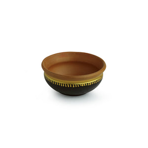 'Terra-Serves' Handpainted Serving Bowls In Earthen Terracotta (Set Of 4)
