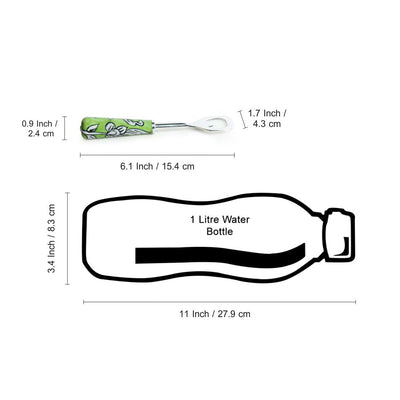 'The Mughal Zahri' Handpainted Bottle Opener In Stainless Steel & Ceramic