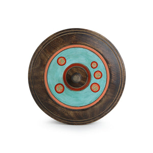 'Desert Stash' Handpainted Chapati Box In Mango Wood