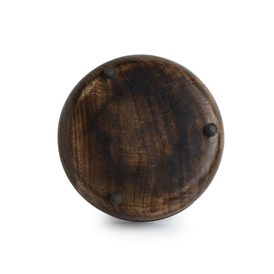 'Desert Stash' Handpainted Chapati Box In Mango Wood