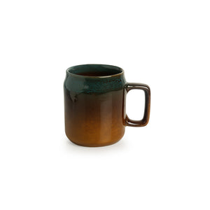 'Amber & Teal' Studio Pottery Mugs In Ceramic (Set Of 2)