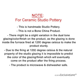 'Amber & Teal' Studio Pottery Mugs In Ceramic (Set Of 2)