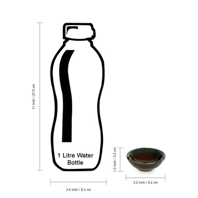 'Amber & Teal' Chutney & Pickle Bowls In Ceramic (Set Of 4)