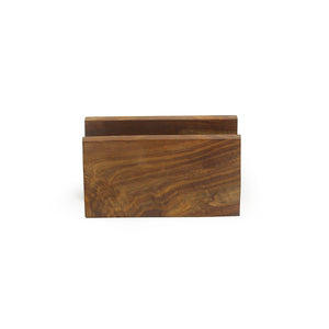 'The Elephant Warriors' Hand Carved Napkin Holder In Sheesham Wood