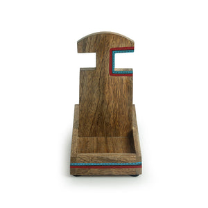 'Earthen Elephant' Handmade Coffee & Tea Glasses Set In Terracotta With Tray (Set of 2, 270 ML)