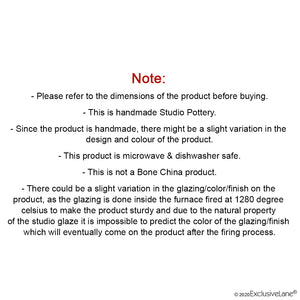 'Crimson Peaches' Hand Glazed Studio Pottery Tea & Coffee Mugs In Ceramic (Set of 2, 361 ML, Microwave Safe)