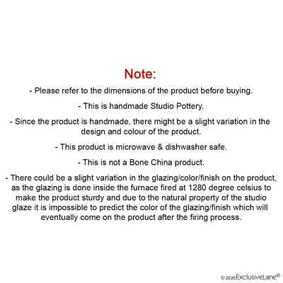 'Earthen Turquoise' Hand Glazed Dinner Plates With Katoris In Ceramic (8 Pieces, Serving for 4, Microwave Safe)