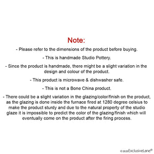 'Earthen Turquoise' Hand Glazed Dining Bowl Katoris In Ceramic (Set of 6, 180 ML, Microwave Safe)