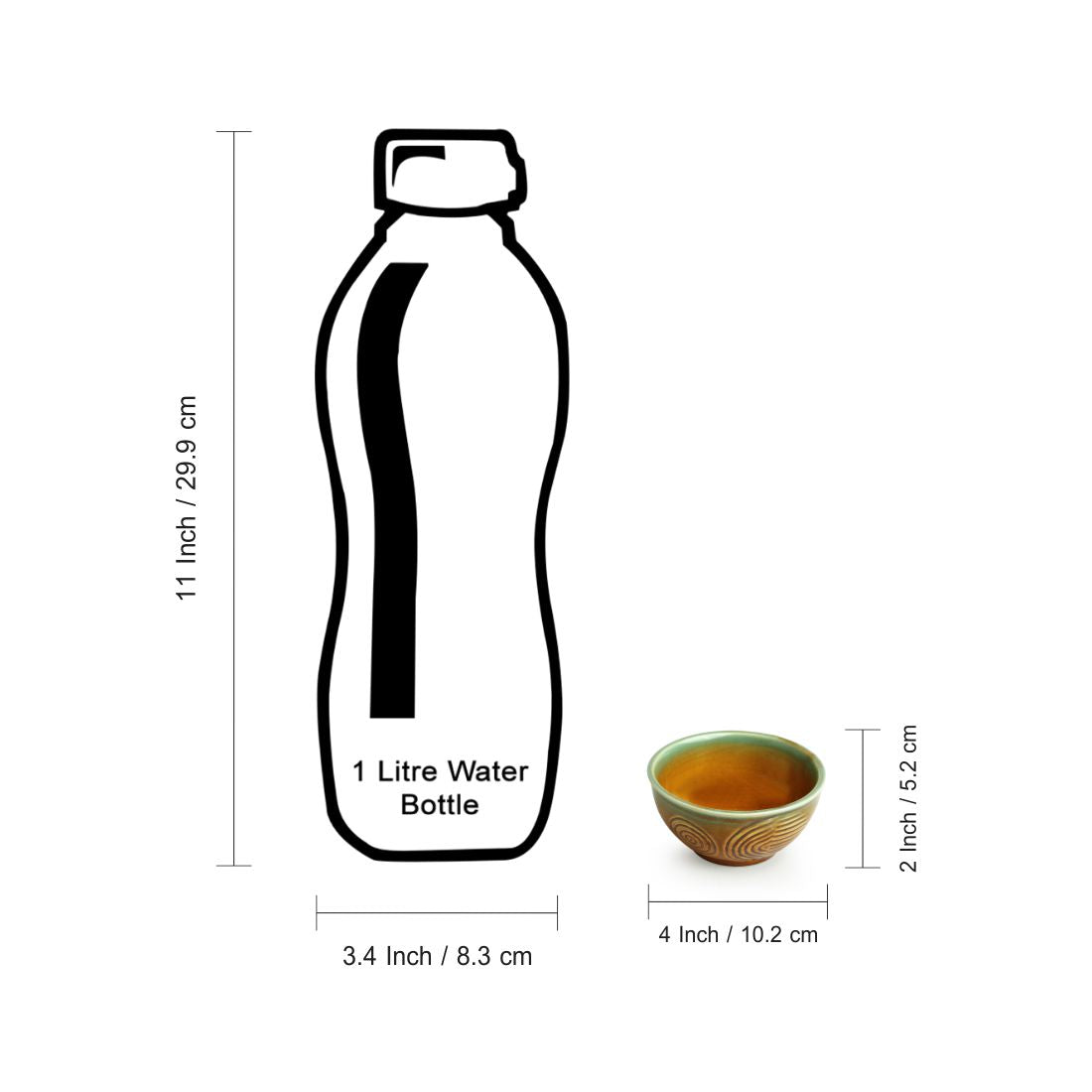 'Peacock Boulevard' Hand-Engraved Ceramic Dinner Plates With Katoris (8 Pieces, Serving for 4, Microwave Safe)