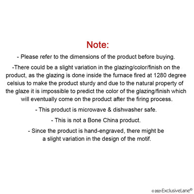 'Peacock Boulevard' Hand-Engraved Ceramic Dinner Plates With Katoris (8 Pieces, Serving for 4, Microwave Safe)