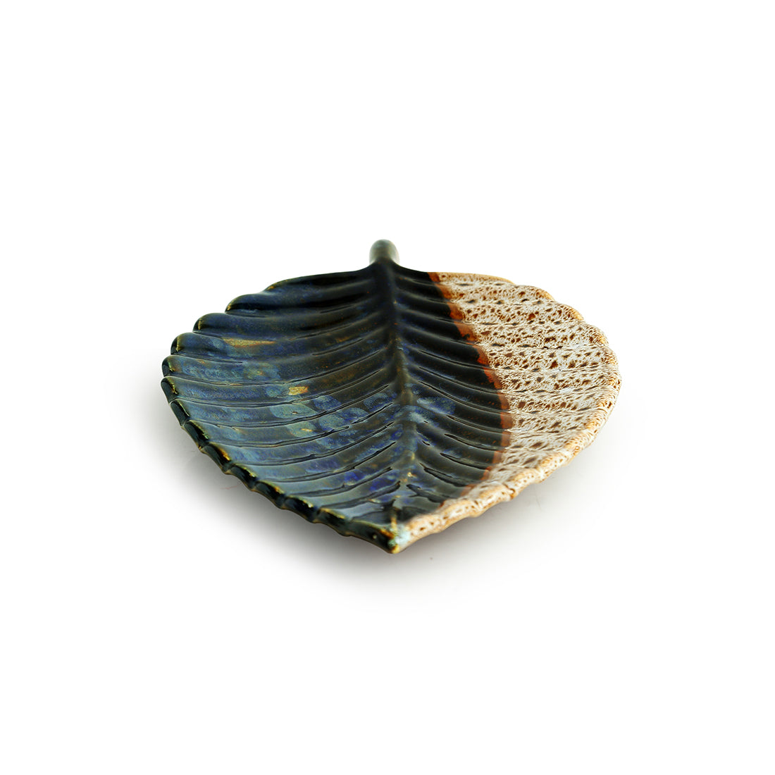 'The Banana Leaf' Serving Platter In Ceramic (13 Inch, Microwave Safe)