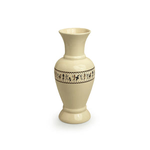 'Whispers of Warli' Handcrafted Ceramic Vase