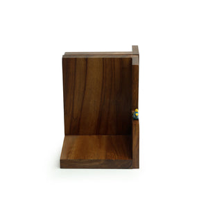 'Peacock Pair' Hand Carved Sheesham Wood Bookend