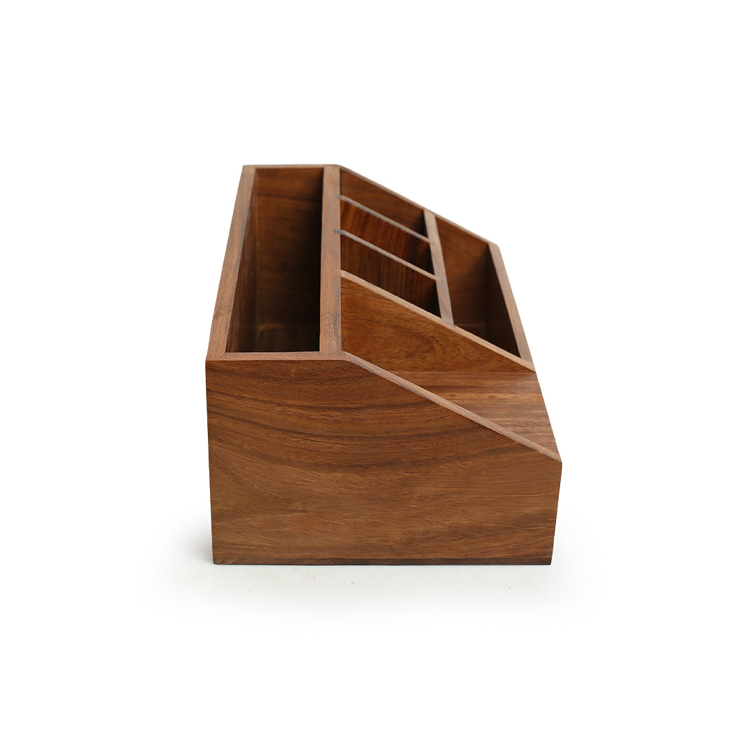 'Arabian Art' Hand-Carved Table Stationery Organiser In Sheesham Wood
