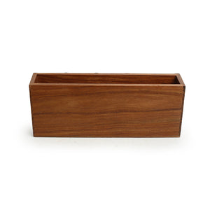 'Arabian Art' Hand-Carved Table Stationery Organiser In Sheesham Wood