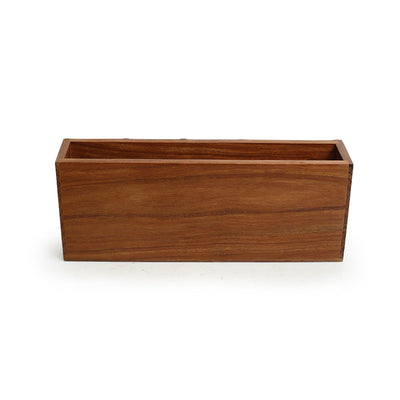 'Arabian Art' Hand-Carved Table Stationery Organiser In Sheesham Wood