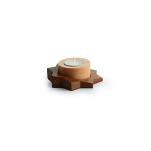 'Jugnu Tara' Wooden Tea Light Holder