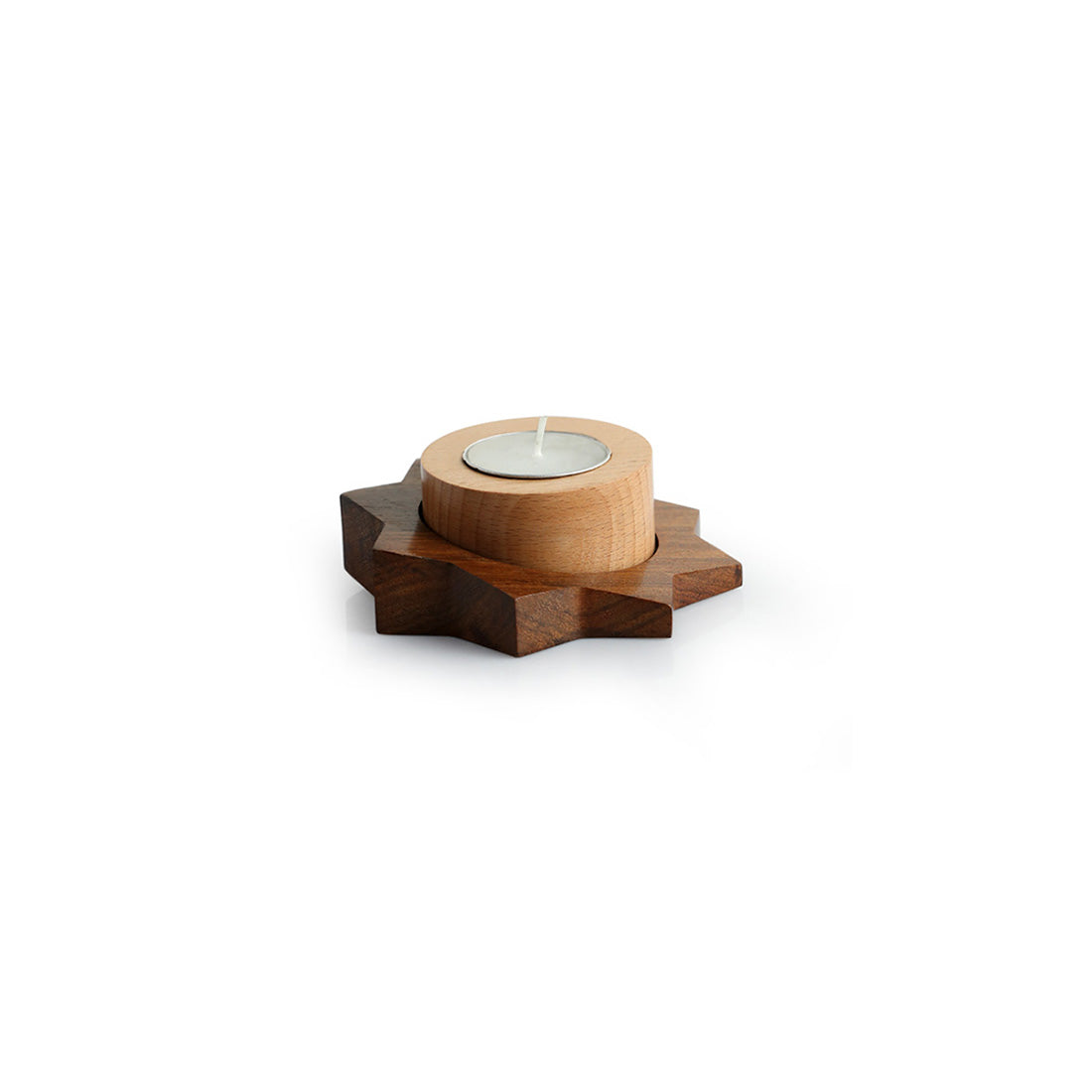 'Jugnu Tara' Wooden Tea Light Holder