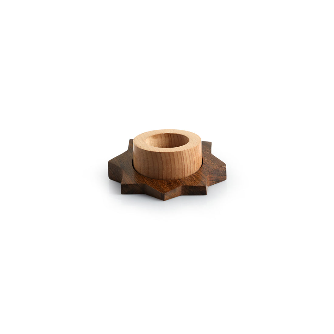 'Jugnu Tara' Wooden Tea Light Holder