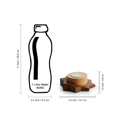 'Jugnu Tara' Wooden Tea Light Holder
