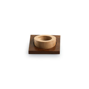 'Jugnu Round'  Wooden Tea Light Holder