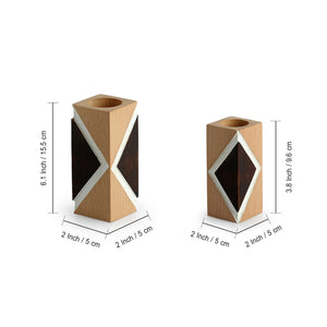 'Jugnu Rhombus' Tea Light Holder (Set of 2)