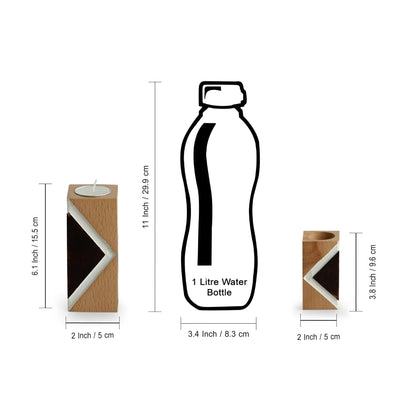 'Jugnu Rhombus' Tea Light Holder (Set of 2)