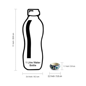 'Mughal Floral' Handpainted Tea Light Holder (Set of 4, Ceramic)