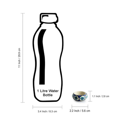 'Mughal Floral' Handpainted Tea Light Holder (Set of 4, Ceramic)